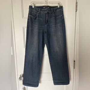 MiracleBody By Miracle Suit Denim Jeans Stretch Spandex Straight Zipper Pockets